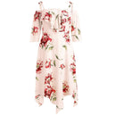 Plus Size Long Sleeves V Neck Embroidery Ruffles Maxi Long, Boho Beach Dress,2 Type Sleeve: Long sleeves, Sleeveless Maxi Floor Length, Exquisite Floral Printed, Deep V Neck, Bright Flower Pattern, Well-matched Waistband Belt, Loose but Curvy, Flowy well, Cute and Elegant, iBuyXi.com