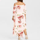 Plus Size Long Sleeves V Neck Embroidery Ruffles Maxi Long, Boho Beach Dress,2 Type Sleeve: Long sleeves, Sleeveless Maxi Floor Length, Exquisite Floral Printed, Deep V Neck, Bright Flower Pattern, Well-matched Waistband Belt, Loose but Curvy, Flowy well, Cute and Elegant, iBuyXi.com