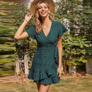 Polka Dot V-Neck A-Line Short Sleeve Ruffles Wrap Mini Dress,Boho Ruffles Short Sleeve V-Neck A-Line Polka Dot Print Wrap Mini Dress,Irregular Dress Tunic Mini Dress,Plus Wide Leg V-Neck High Waist Lace Up Jumpsuit,Size Women Short Sleeve, Print Patchwork Causal Dress Loose Overs, Maxi Irregular Dresses, iBuyXi.com