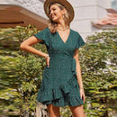 Polka Dot V-Neck A-Line Short Sleeve Ruffles Wrap Mini Dress,Boho Ruffles Short Sleeve V-Neck A-Line Polka Dot Print Wrap Mini Dress,Irregular Dress Tunic Mini Dress,Plus Wide Leg V-Neck High Waist Lace Up Jumpsuit,Size Women Short Sleeve, Print Patchwork Causal Dress Loose Overs, Maxi Irregular Dresses, iBuyXi.com