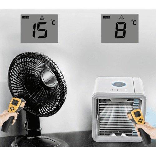 Portable Air Cooler Fan Mini USB ,Air Conditioner 7 Colors Light Desktop Air Cooling Fan Humidifier Purifier For Office Bedroom,iBuyXi.com
