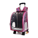 2-1 Portable Transparent Trolley Backpack Cat Carrier, ibuyxi.com