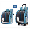 2-1 Portable Transparent Trolley Backpack Cat Carrier, ibuyxi.com