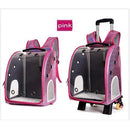2-1 Portable Transparent Trolley Backpack Cat Carrier, ibuyxi.com
