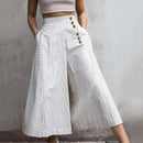Retro Striped Casual Trousers, iBuyXi.com, Casual trousers, women clothing, women bottom