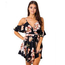 Floral v-neck Dress. Visit iBuyXi.com for Online Shopping and Shop the Unique Selection, Backless Dress, Elegant Dress, v-neck Dress, Floral Dress, v-neck Floral Dress. Spaghetti strap Dress, chiffon sundress Dress, Summer boho Dress, ladies slim waist short dress