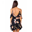 Floral v-neck Dress. Visit iBuyXi.com for Online Shopping and Shop the Unique Selection, Backless Dress, Elegant Dress, v-neck Dress, Floral Dress, v-neck Floral Dress. Spaghetti strap Dress, chiffon sundress Dress, Summer boho Dress, ladies slim waist short dress