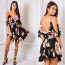 Floral v-neck Dress. Visit iBuyXi.com for Online Shopping and Shop the Unique Selection, Backless Dress, Elegant Dress, v-neck Dress, Floral Dress, v-neck Floral Dress. Spaghetti strap Dress, chiffon sundress Dress, Summer boho Dress, ladies slim waist short dress
