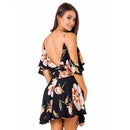 Floral v-neck Dress. Visit iBuyXi.com for Online Shopping and Shop the Unique Selection, Backless Dress, Elegant Dress, v-neck Dress, Floral Dress, v-neck Floral Dress. Spaghetti strap Dress, chiffon sundress Dress, Summer boho Dress, ladies slim waist short dress