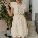 High Waist Dress Ruffled Hollow Stitching A-line Office Lady Dress, Wrap Midi Dress, Deep V-neck Backless Boho Floral Print Romper Oblong neck, Solid color, High waist, Back button closure, Long Pants Jumpsuits Romper with Belt. Women trendy elegant style and wide leg ,Casual jumpsuit with ruffles sleeves, long romper, short sleeve pantsuit with belts, crew neck pant suits, cocktail jumpsuit, long pants, iBuyXi.com