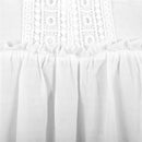 Ruffles Lace Patchwork Dress With New Hollow Out Deep And V Neck Backless Design In White A-Line Party Mini Dress, iBuyXi.com