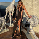 Bandage Slit Sleeveless Maxi Dress, ibuyxi.com