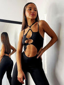 Bandage Cutout Backless Bodycon Jumpsuit, ibuyxi.com