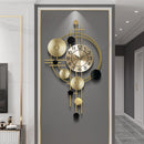 Modern Pointer Gold Metal Art Wall Clock
