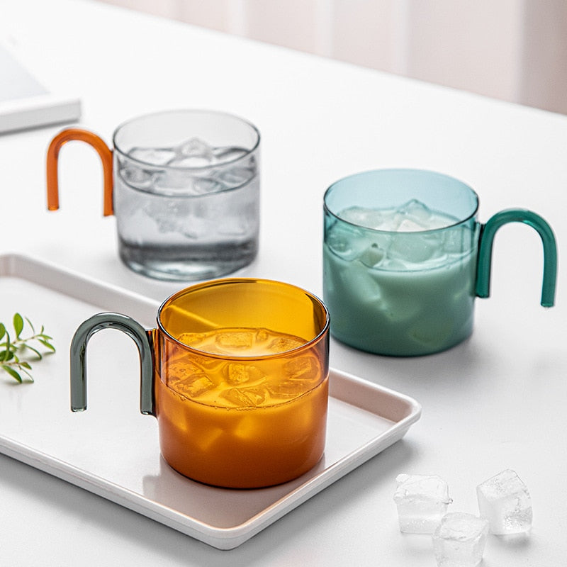Creative Heat-Resistant Colored Glass Mug, ibuyxi.com