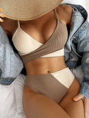 Mid Waist Wrap Brazilian Ribbed Bikini, summer outfits,  women beachwear, unique swimsuits, iBuyXi.com