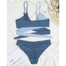 Mid Waist Wrap Brazilian Ribbed Bikini, summer outfits,  women beachwear, unique swimsuits, iBuyXi.com