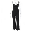 Sleeveless Backless Bandage Flare Pant Jumpsuit, iBuyXi.com