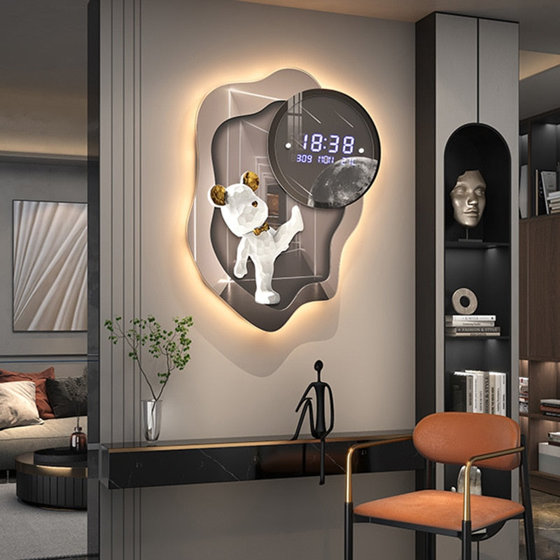 Electronic Perpetual Calendar Wall Clock For Decor
