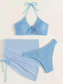 Brazilian Padded Push Up Thong Skirt Bikini Set, summer outfits, unique bikini sets, bikini skirt, women fashion, iBuyXi.com