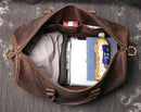 Large Capacity Genuine Leather Travel Duffel Handbag, ibuyxi.com