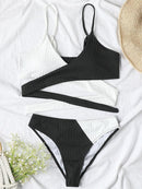 Mid Waist Wrap Brazilian Ribbed Bikini, summer outfits,  women beachwear, unique swimsuits, iBuyXi.com