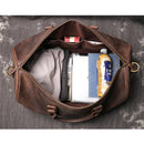 Large Capacity Genuine Leather Travel Duffel Handbag, ibuyxi.com