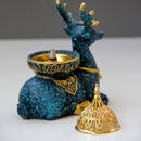 Nordic Resin Reindeer Candle Holder Gold Metal Decor - view 2