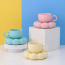 Custom Ceramic Cappuccino Set Flower Design