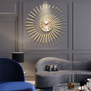 Luxury Iron Wall Light Clock For Home Decor