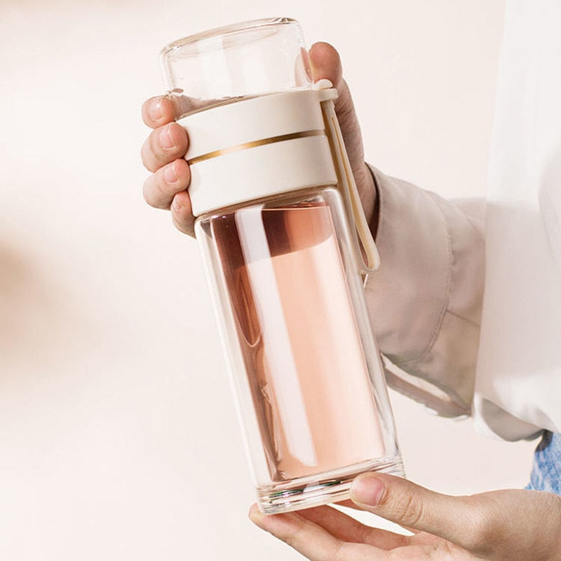 Creative Glass Thermos Mug Portable Vacuum Flask