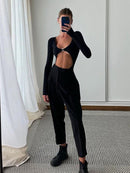 High Rise Cutout Long Sleeve Bodysuit, ibuyxi.com