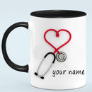 Unique Doctor's Stethoscope Ceramic Coffee Cup