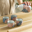 Exquisite Japanese Sake Bottle 4pcs Cups, ibuyxi.com
