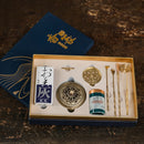 Fragrant seal incense printing pure brass incense tool set sandalwood incense spoon incense sweep incense spoon eight-piece set - ibuyxi.com