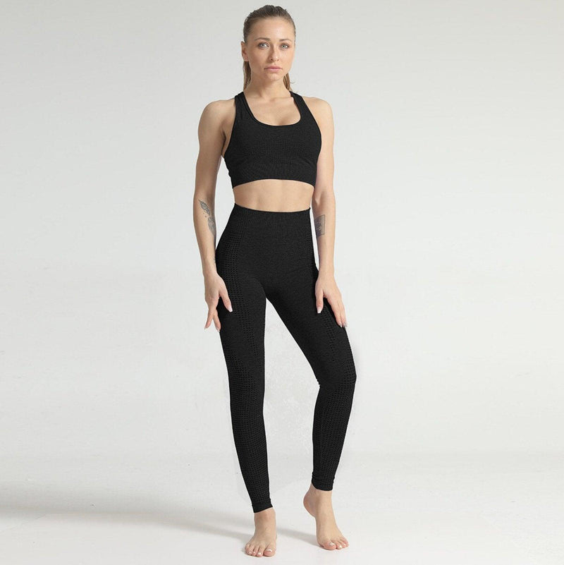 Black Seamless Yoga Suit, Shop Online at iBuyXi.com, Training Fitness suit, Fitness outfit, women clothing, sporting goods online, sports yoga suit. black yoga outfit, yoga pants, yoga bottom, yoga shirt