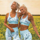 Seamless Print Sporty Yoga Set Sleeveless Pullover High Waist Pants Tracksuit ,Color Patchwork Wide Leg Pants, High Waist, Wide Leg Trousers Fitness Loose Dancing Yoga Pants Sports Workout Gym Fitness Pants, Loose Fitting Design,100% brand new, high quality, and most fashion women sexy crop, Specially design, perfect gift, Valentine's day, birthday clothes, iBuyXi.com