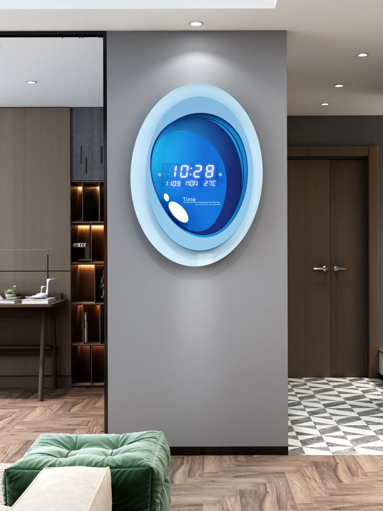 Simple and Modern Electronic Hanging Wall Clock