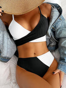 Mid Waist Wrap Brazilian Ribbed Bikini, summer outfits,  women beachwear, unique swimsuits, iBuyXi.com