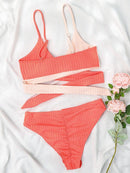 Mid Waist Wrap Brazilian Ribbed Bikini, summer outfits,  women beachwear, unique swimsuits, iBuyXi.com