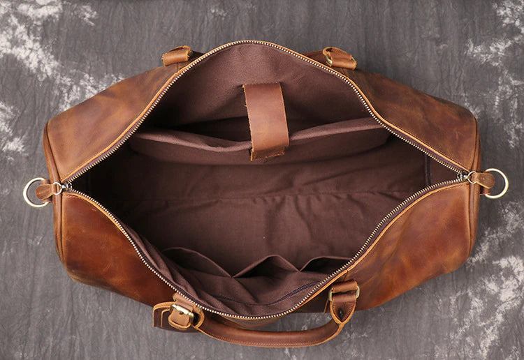 Luxury Business Travel Genuine Leather Duffle Bag, ibuyxi.com