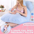Pregnant Women Body U Shape Sleeping Support Pillow,100% Cotton Pillowcase Maternity Pillows Pregnancy Side Sleepers, iBuyXi.com 