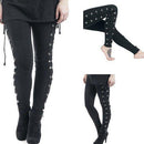 Skinny Pencil Pants Gothic Punk Trousers Elastic, Skinny Pencil Pants Women Gothic Punk Trousers Elastic Long Pants Halloween Side Lace Up Pants Black Workout Vintage Trouser D30 Seamless Print Sporty  Fitness Loose Dancing Yoga Pants Sports Workout Gym Fitness Pants, Loose Fitting Design,100% brand new, high quality, and most fashion women sexy crop, Specially design, perfect gift, Valentine's day, birthday clothes, iBuyXi.com