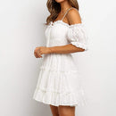Neck Lace Pleated Party Dress. Seaside Beach Dress. Visit iBuyXi.com for Online Shopping and Shop the Unique Selection, Women Hollow Out Dress, embroidery White Mini Dress, sexy Slash Neck Lace Dress, Pleated Beach party Dress, Casual Dress, Bohemian Dress.