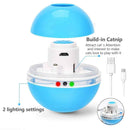 Smart Interactive Cat Toy Ball, Colorful LED Self Rotating Ball With Catnip Bell, Feather USB Rechargeable Cat Ball Toy, Durable Motion Activated Automatic Rolling Ball Toys, iBuyXi.com