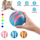 Smart Interactive Cat Toy Ball, Colorful LED Self Rotating Ball With Catnip Bell, Feather USB Rechargeable Cat Ball Toy, Durable Motion Activated Automatic Rolling Ball Toys, iBuyXi.com