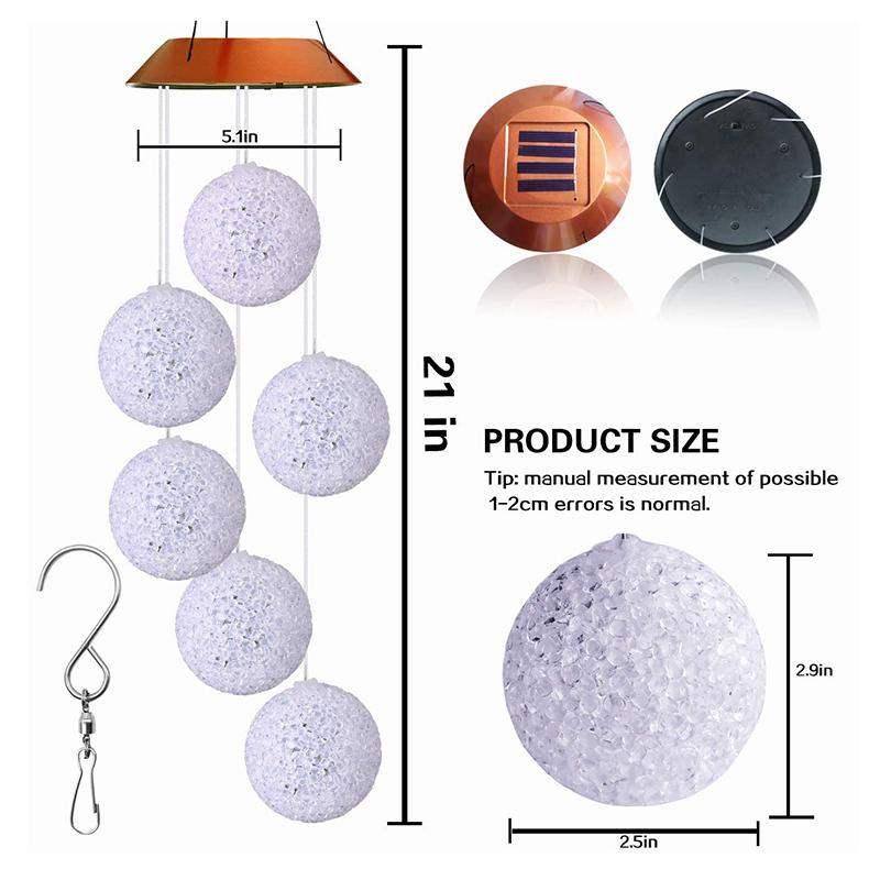 Solar Powered LED Wind Chime