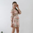 Spaghetti Strap Cross Backless Dress With Deep V Printed Bodycon And Ideal for Casual Party Occasions. iBuyXi.com