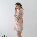 Spaghetti Strap Cross Backless Dress With Deep V Printed Bodycon And Ideal for Casual Party Occasions. iBuyXi.com