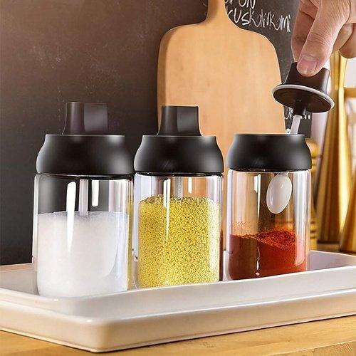 Spice Storage With Spoon Lid, iBuyXi.com, Honey Jar with Brush, Buy Kitchen dining items